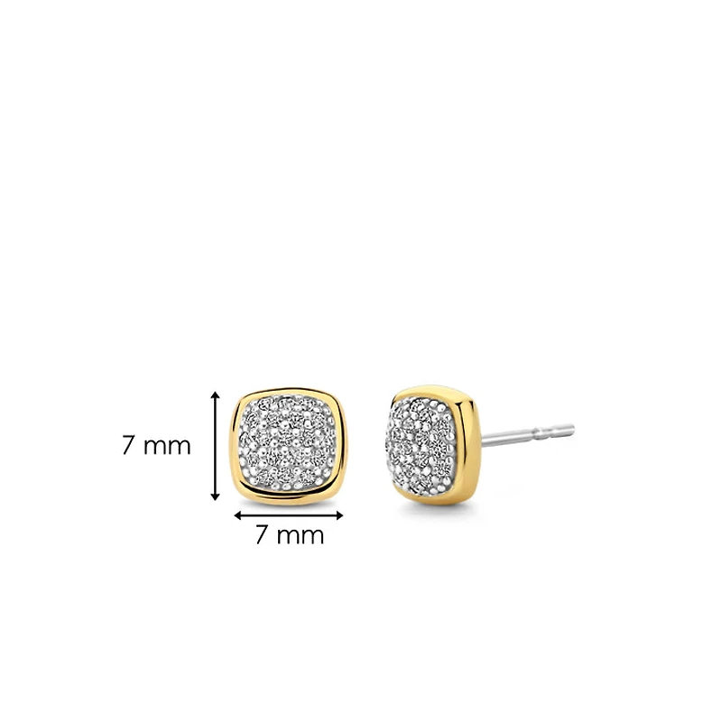 Pave Cushion Stud Earrings