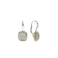 Pave Cushion Dangle Earrings