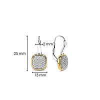 Pave Cushion Dangle Earrings