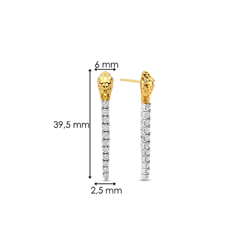 Snake Shine Drop Earrings
