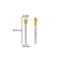 Snake Shine Drop Earrings