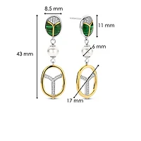 Amulet Scarab Malachite Earrings