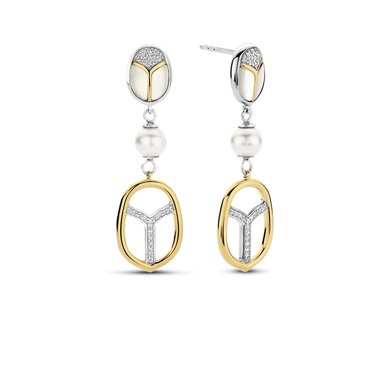 Amulet Scarab Quartz Earrings