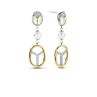 Amulet Scarab Quartz Earrings