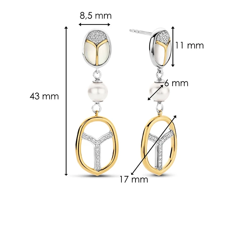 Amulet Scarab Quartz Earrings