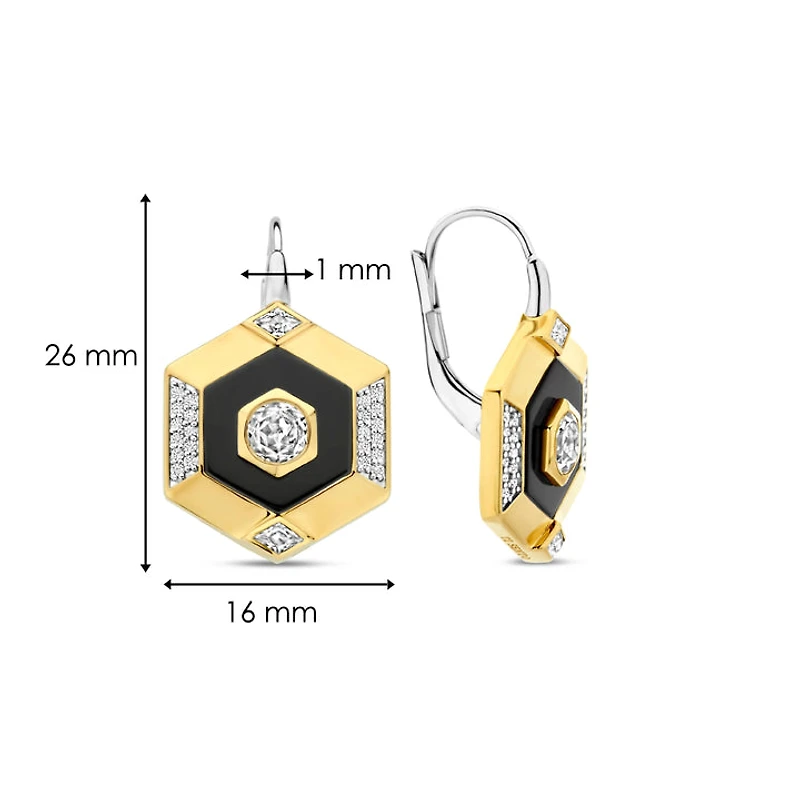 Hexagon Dangle Earrings