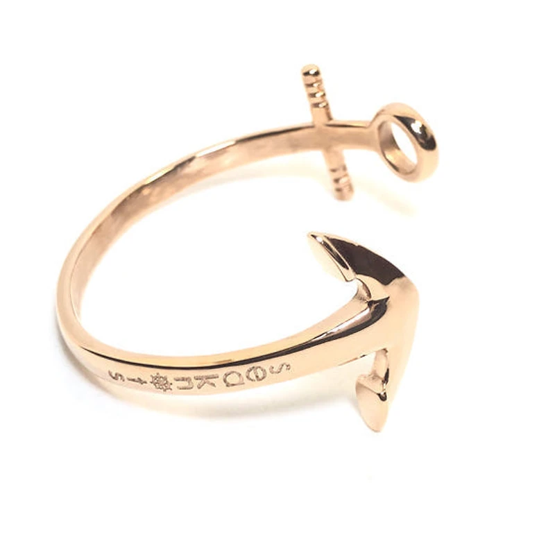 Open Anchor Cuff Steel Bracelet