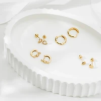 Open Heart Encrusted Kids Earrings