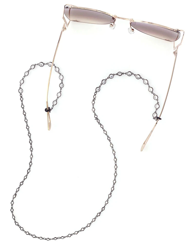 Two Sized Zirconia Multi-way Chain - Yellow Gold