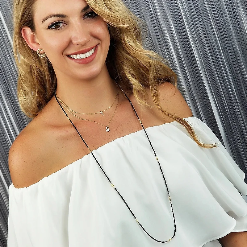 Black Obsidian Multi-way Chain