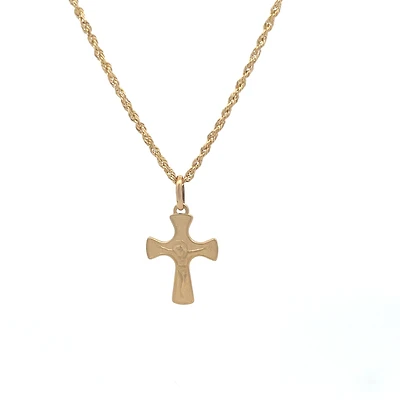 Cross with Christ Flat Crucifix 20MM Pendant