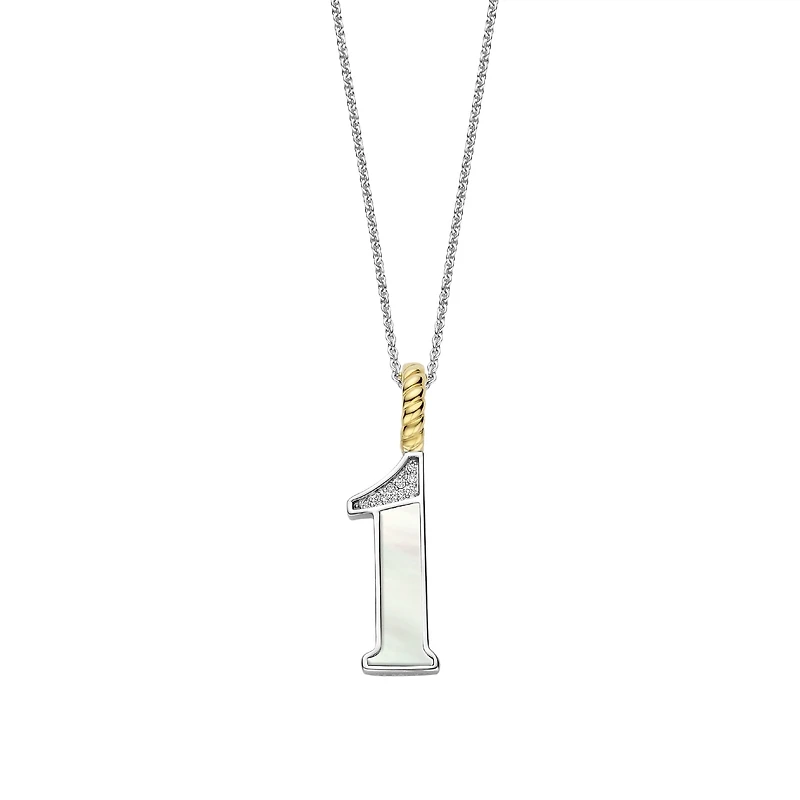 Number Necklace in Mother Pearl