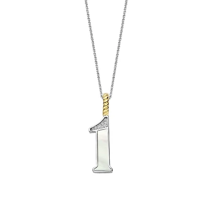 Number Necklace in Mother Pearl