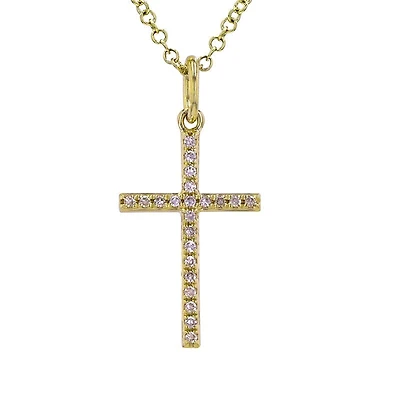 .06ct Diamond Cross Necklace