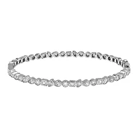 Mixed Shape Diamond Bangle Bracelet