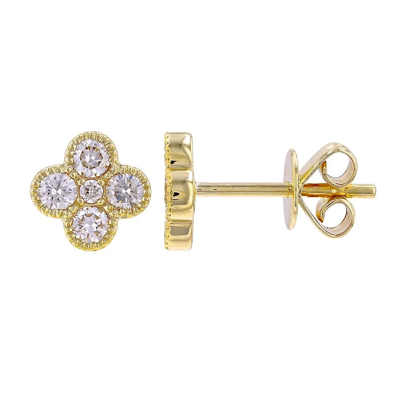 .43ct Diamond Clover Stud Earrings