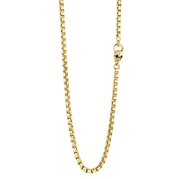 Yellow Steel Round Box Skull Chain