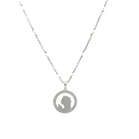 Virgen Nina Pearl and Diamonds Necklace