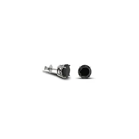 5MM Black CZ Stud Earrings