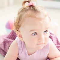 3MM Bezel Set Zirconia Kids Earrings