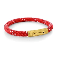 Red White Paracord Steel Bracelet