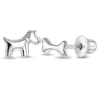 Kids Dog and Bone Earrings