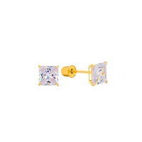 5MM Square CZ Stud Earrings