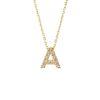 Diamond 7MM Initial Necklace