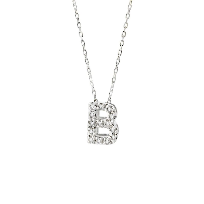 Diamond 7MM Initial Necklace