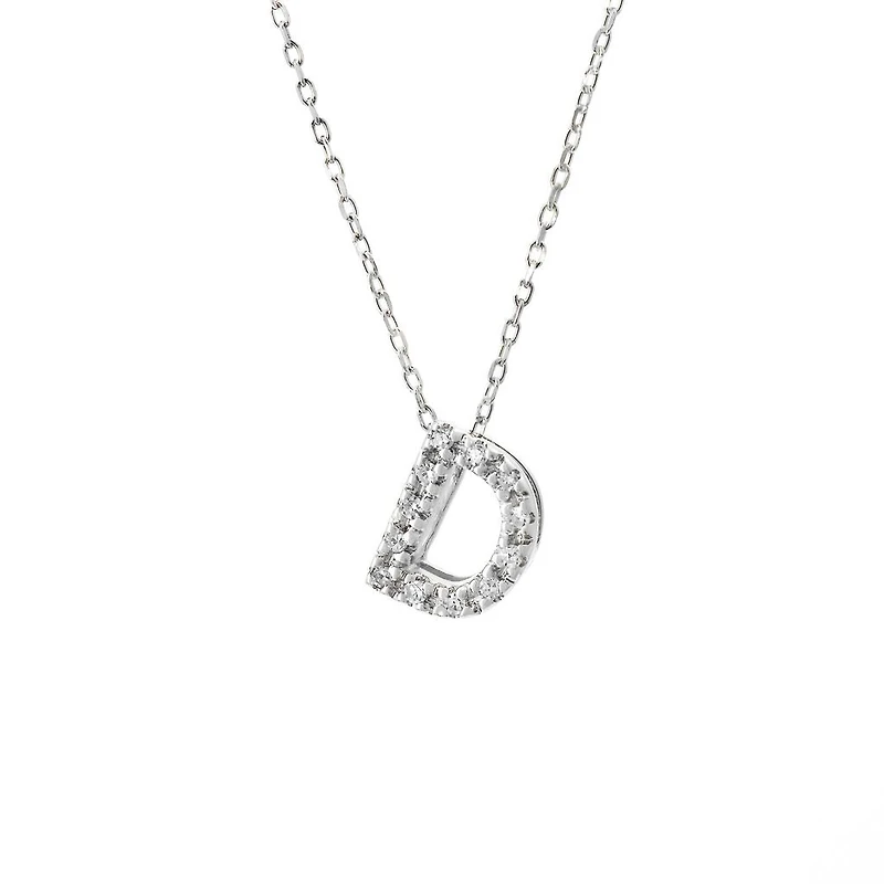 Diamond 7MM Initial Necklace