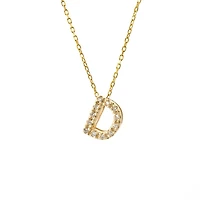 Diamond 7MM Initial Necklace