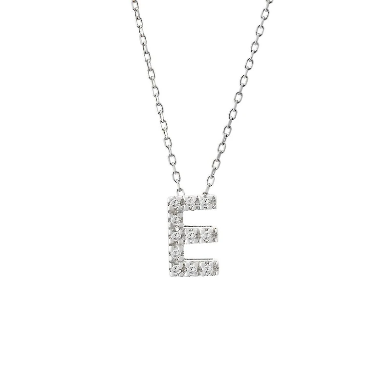Diamond 7MM Initial Necklace