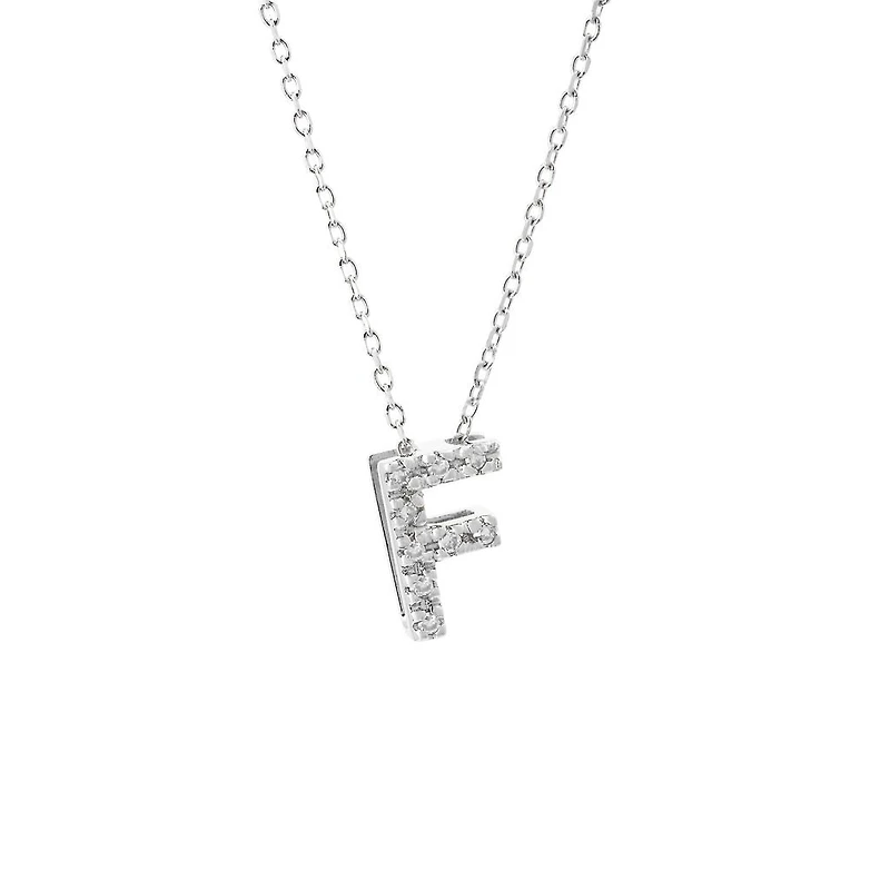 Diamond 7MM Initial Necklace