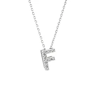 Diamond 7MM Initial Necklace