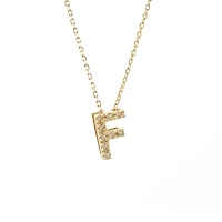 Diamond 7MM Initial Necklace