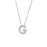 Diamond 7MM Initial Necklace
