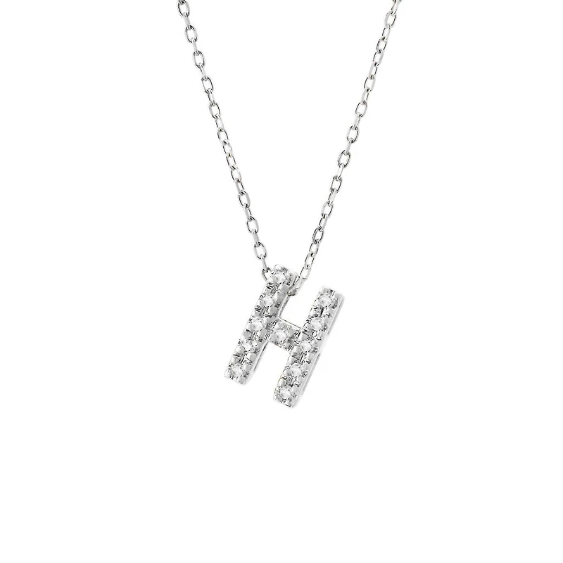 Diamond 7MM Initial Necklace