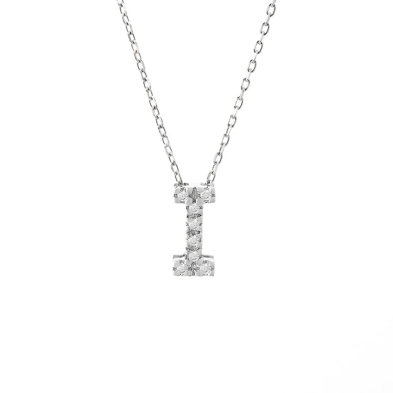 Diamond 7MM Initial Necklace
