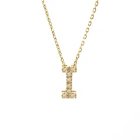 Diamond 7MM Initial Necklace