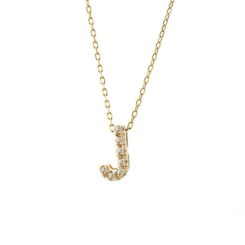 Diamond 7MM Initial Necklace