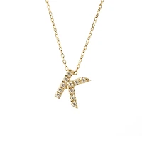 Diamond 7MM Initial Necklace