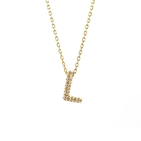 Diamond 7MM Initial Necklace