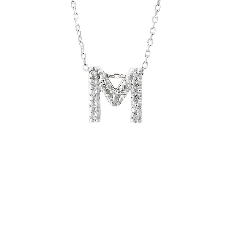 Diamond 7MM Initial Necklace