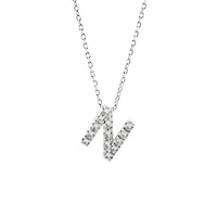 Diamond 7MM Initial Necklace