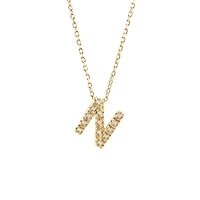 Diamond 7MM Initial Necklace