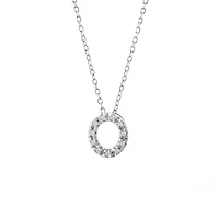 Diamond 7MM Initial Necklace