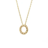Diamond 7MM Initial Necklace