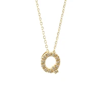 Diamond 7MM Initial Necklace