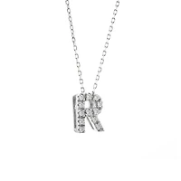 Diamond 7MM Initial Necklace
