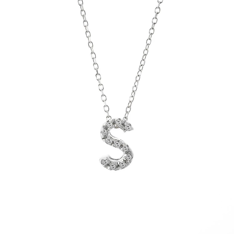 Diamond 7MM Initial Necklace